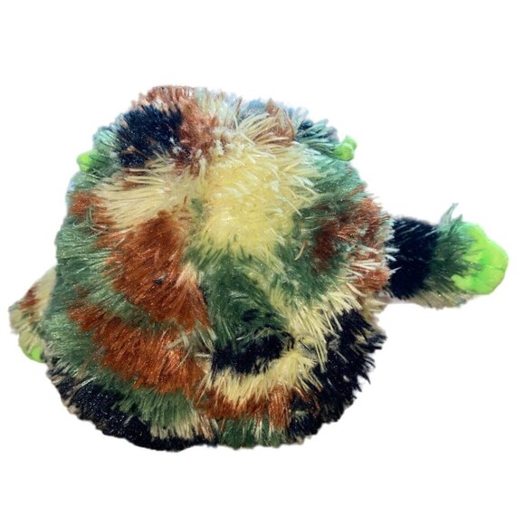 Fuzzy Green & Brown Plush Monster With Sound Features - Picture 3 of 9